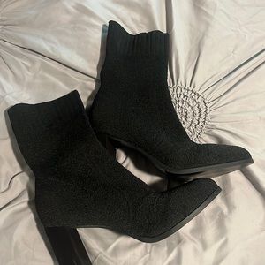 black sock boot heels